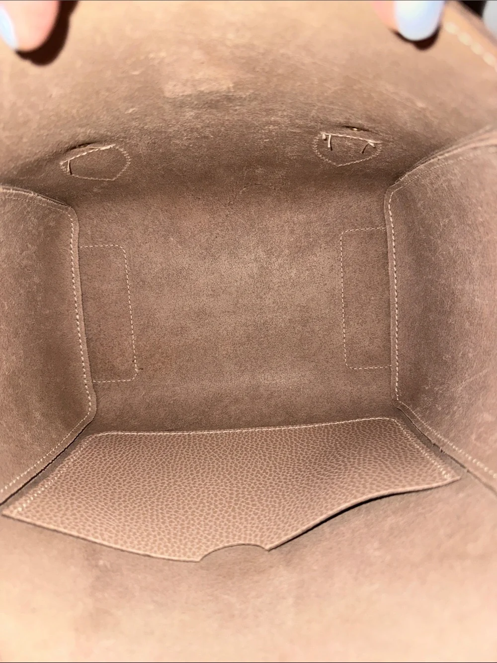 The Cambridge Satchel Company Taupe Pebbled Leather Top-Handle Satchel